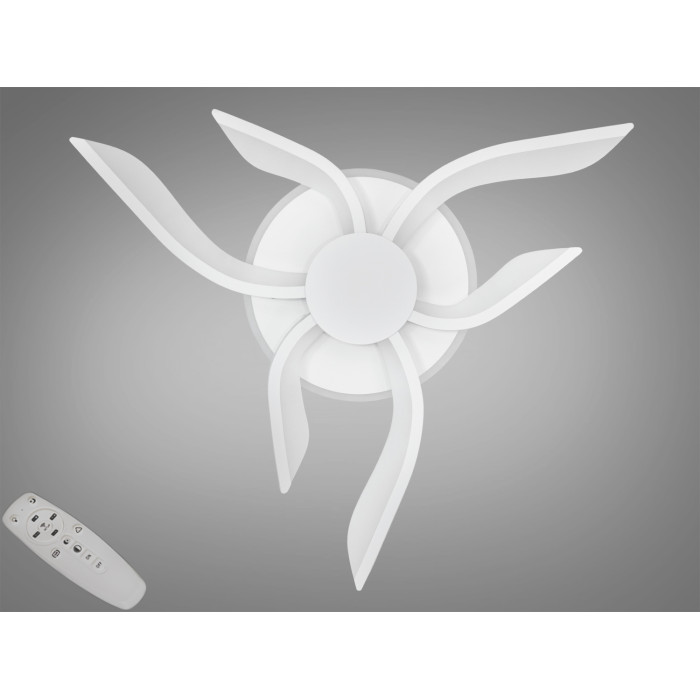 Цікава led люстра з пультом, диммером, підсвіткою, 52W, біла