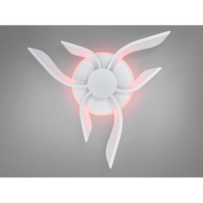 Цікава led люстра з пультом, диммером, підсвіткою, 52W, біла