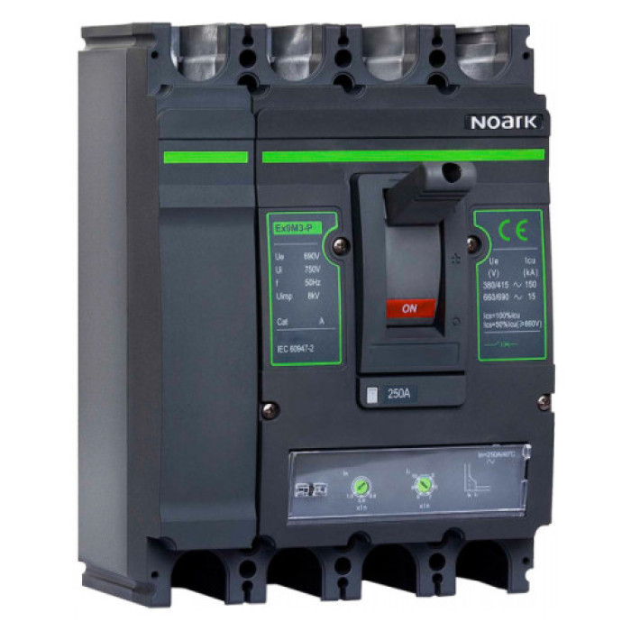 Автоматичний вимикач, розмір M2, Icu=Ics=150kA, In=180A, 4 полюси із захістом N-полюса