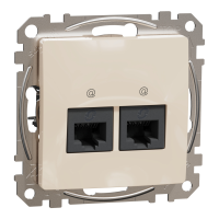 Два роз RJ45 CAT5E UTP Беж Sedna Design, Бежевий, Sedna Design & Elements