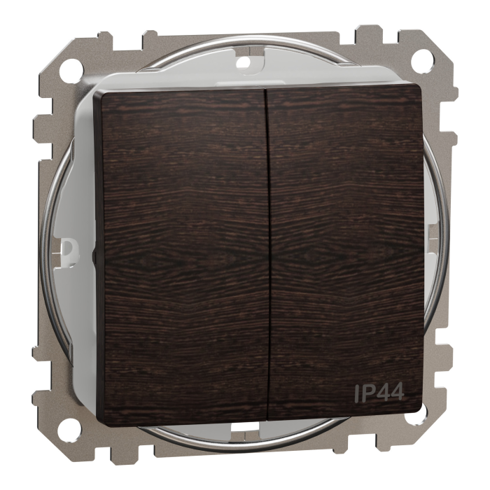 Двокл вим IP44 Венге Sedna Elements, Венге, Вимикач