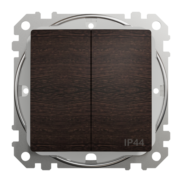 Двокл вим IP44 Венге Sedna Elements, Венге, Вимикач