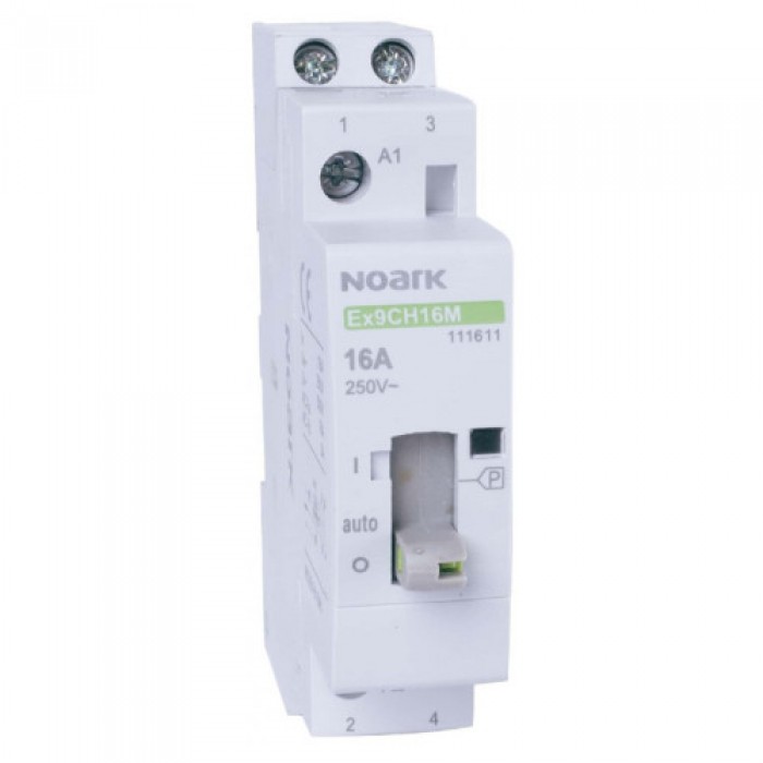 Модульний контактор з РК, 16A , 220-240V AC, 1NO+1NC контакти