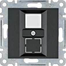 Панель подвійна для RJ12/RJ45 Lumina, чорна