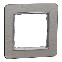 Рамка 1-пост Мат алюм Sedna Elements, Матовий алюміній, Sedna Design & Elements