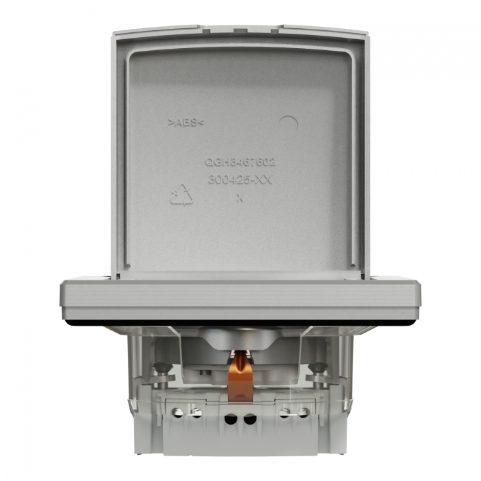 РОЗЕТКА З З/К ЗАХ ШТР ASFORA ip44 АЛЮМ, Schneider серія ASFORA