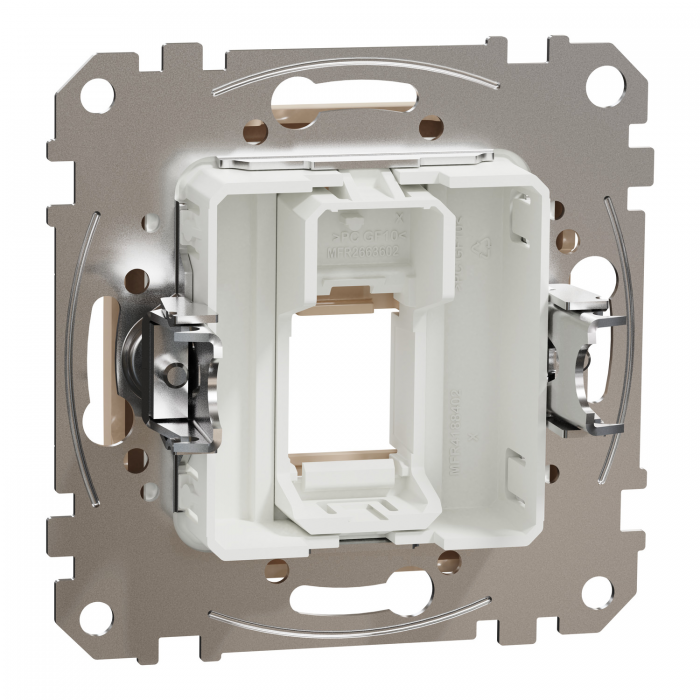 Центр пл для 1 Keystone беж Sedna Design, Бежевий, Лицьова накладка
