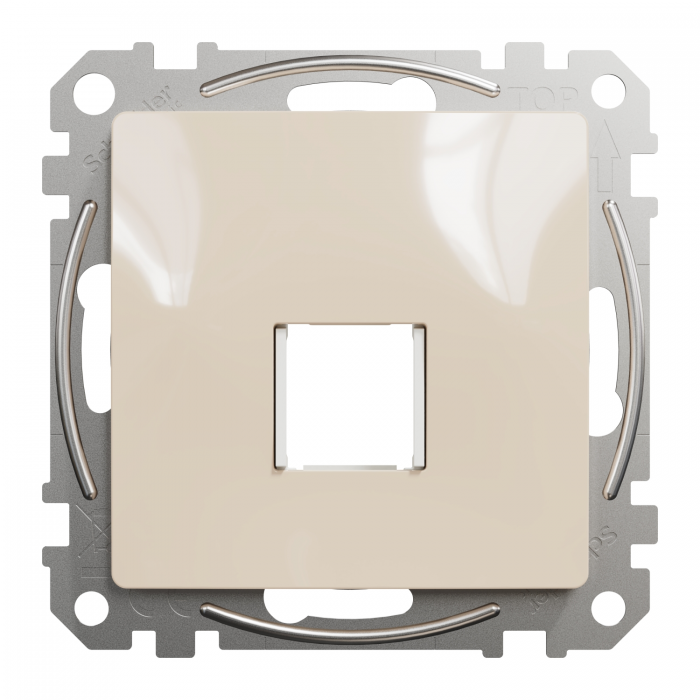 Центр пл для 1 Keystone беж Sedna Design, Бежевий, Лицьова накладка Центр пл для 1 Keystone беж Sedna Design, Бежевий, Лицьова накладка