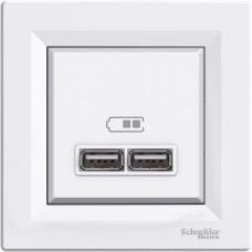 USB розетка 2,1A біла Asfora, Asfora