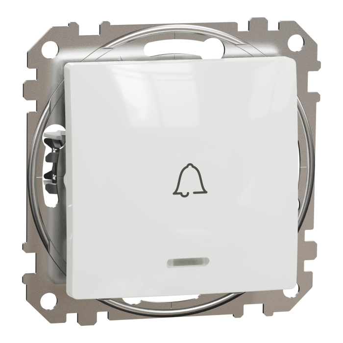 Вим кнопк Дзв підс білий Sedna Design, Білий, Кнопка