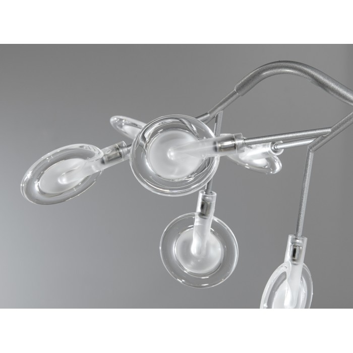 Креативна новинка, люстра "Світлячок", люстра на 18 ламп, хром сатин