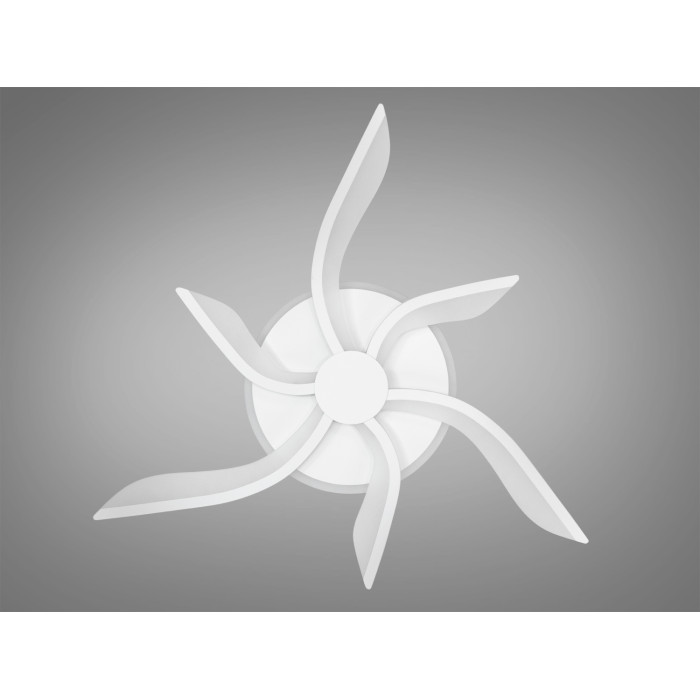 Пристельова світлодіодна люстра з пультом, підсвічуванням, 55W, біла