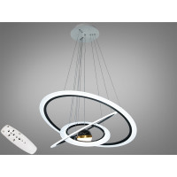 Світлодіодна люстра з додатковим підсвічуванням,140 Вт, чорна