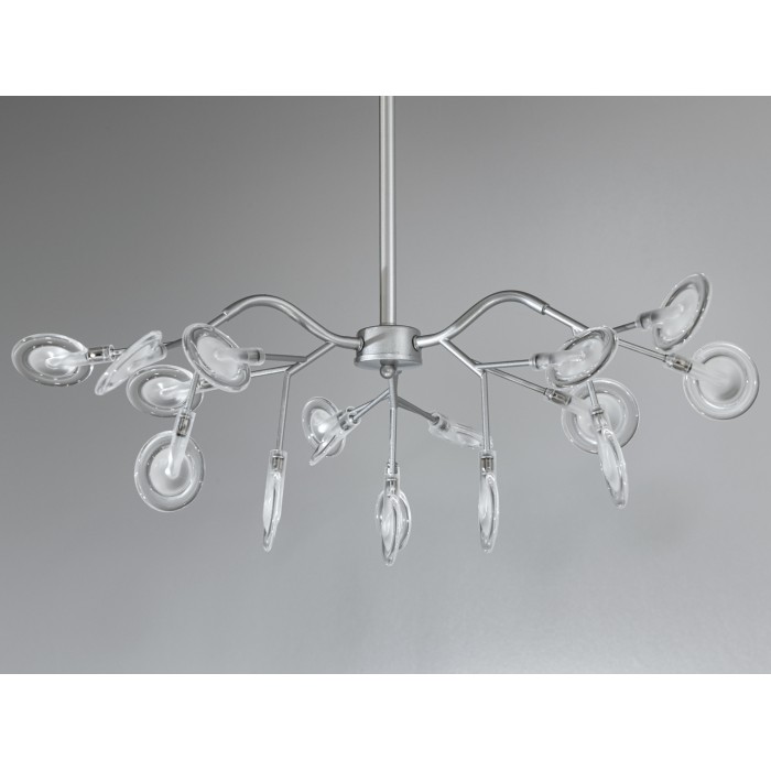 Креативна новинка, люстра "Світлячок", люстра на 18 ламп, хром сатин