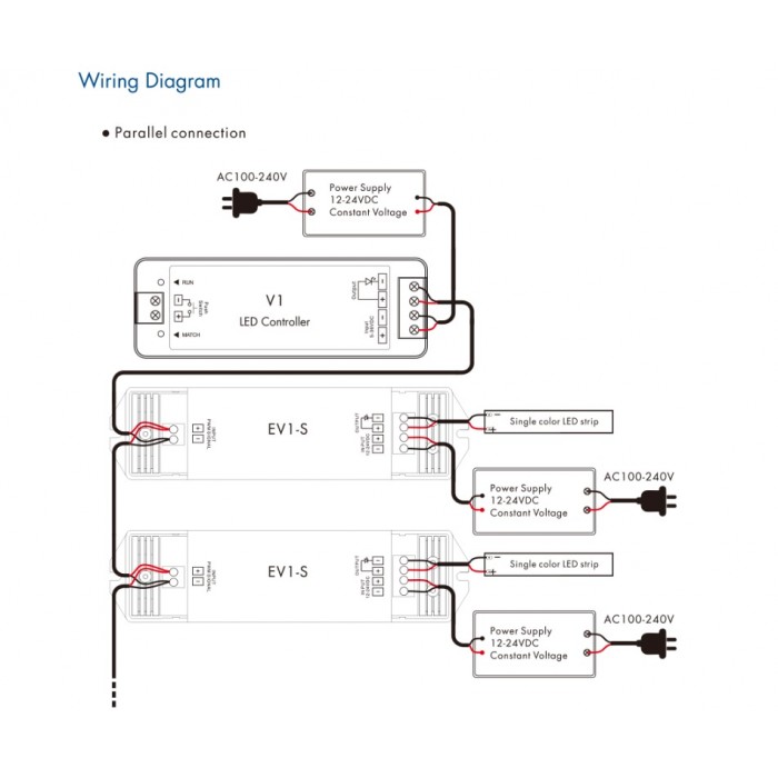 LED-повторювач DEYA 12-24VDC, 15A*1CH (EV1-S)