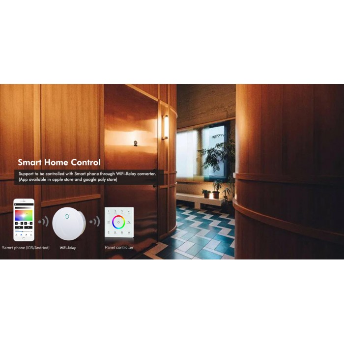 Сенсорна панель RGBW 4CH*3A 12-24VDC CV з контролером DEYA (T4(Black))