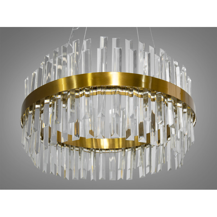 Якісна новинка, кришталева світлодіодна люстра в спальню,110 Вт,бронза