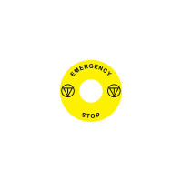 Emergency Stop наклейка для Ex9P1 H, 60 mm, 3М основа, жовта, EN