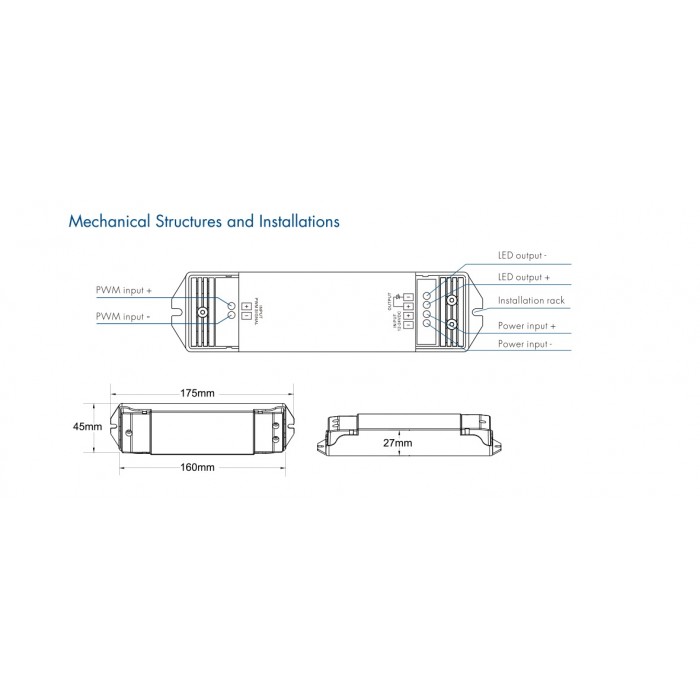 LED-повторювач DEYA 12-24VDC, 15A*1CH (EV1-S)