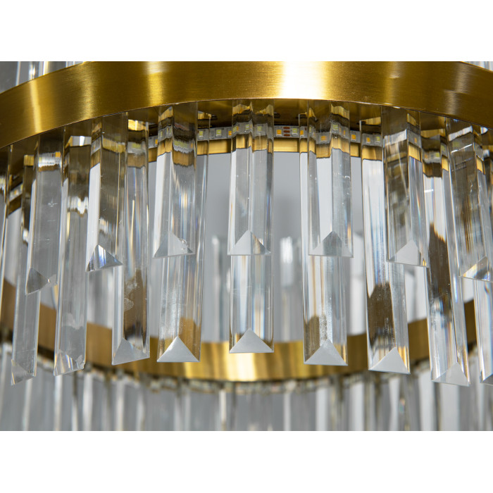 Якісна новинка, кришталева світлодіодна люстра в спальню,110 Вт,бронза