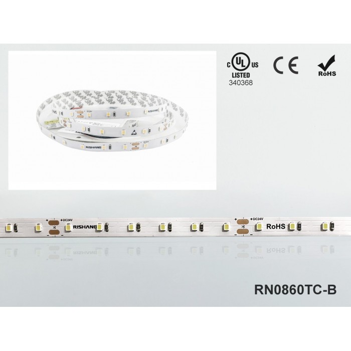 LED стрічка RISHANG 60-2835-24V-IP20 5,5W 504Lm 4000K 5м (RN0860TC-B-NW)