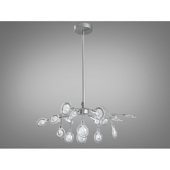 Креативна новинка, люстра "Світлячок", люстра на 18 ламп, хром сатин