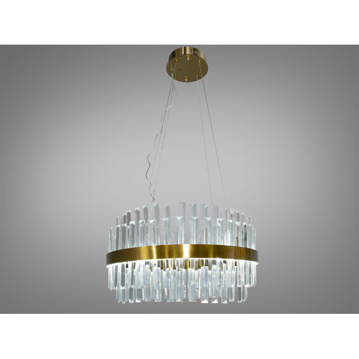 Якісна новинка, кришталева світлодіодна люстра в спальню,110 Вт,бронза