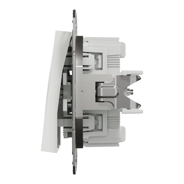 Перемикач двоклавішний білий Asfora б/р, Asfora