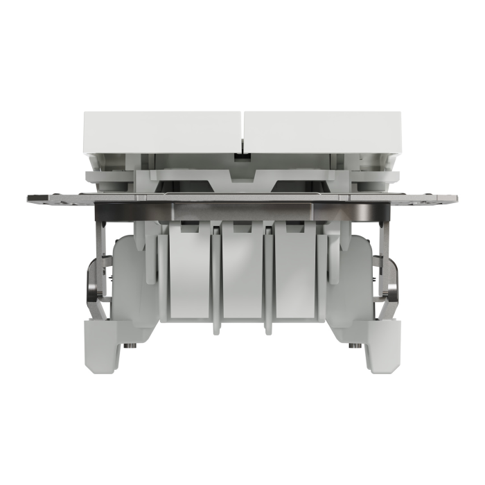 Перемикач двоклавішний білий Asfora б/р, Asfora