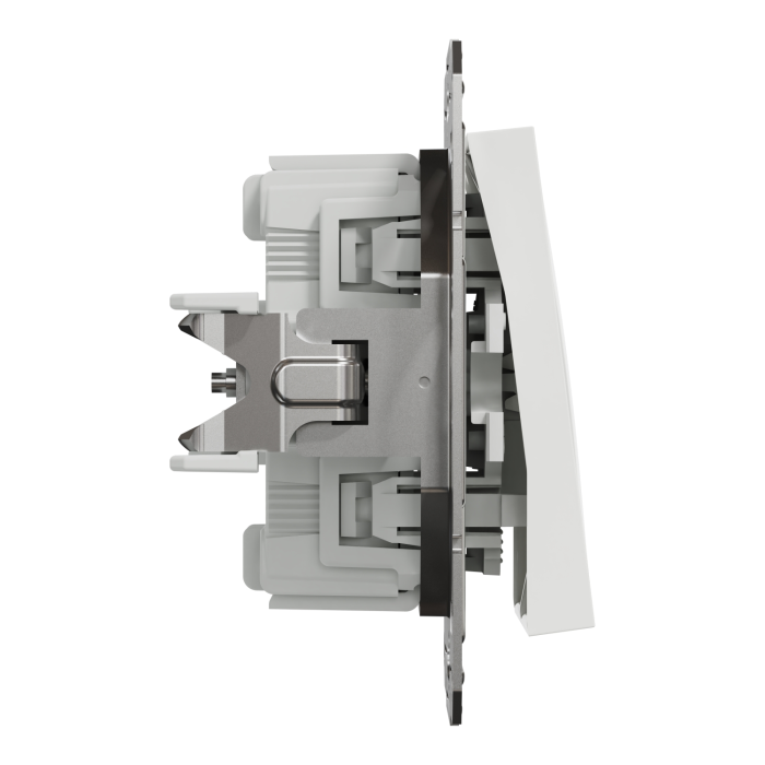 Перемикач двоклавішний білий Asfora б/р, Asfora