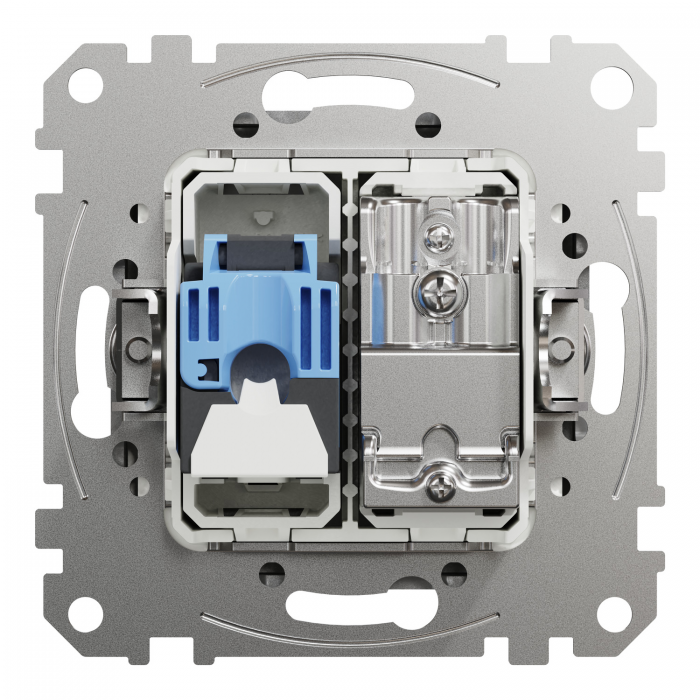 RJ45 CAT6 UTP -TV інд Алюм Sedna Design, Алюміній, Sedna Design & Elements