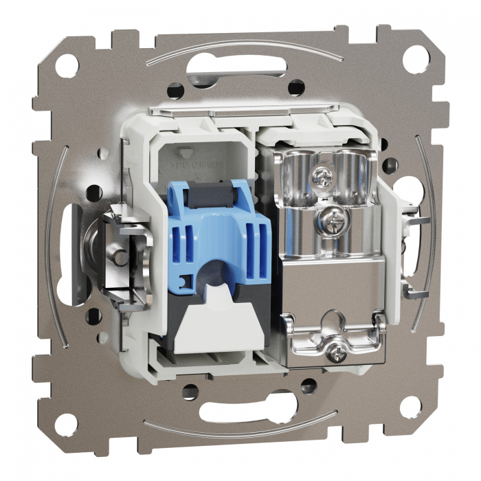 RJ45 CAT6 UTP -TV інд Алюм Sedna Design, Алюміній, Sedna Design & Elements