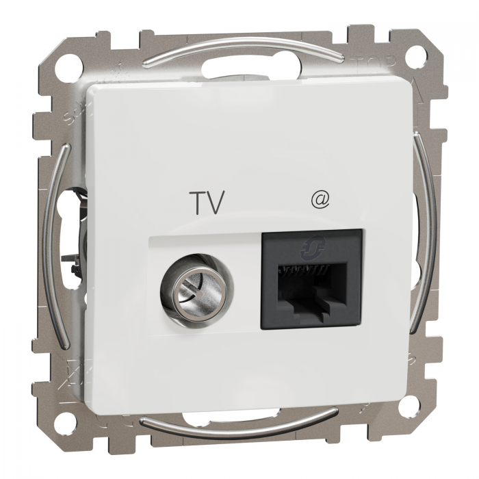 RJ45 CAT6 UTP -TV інд Білий Sedna Design, Білий, Sedna Design & Elements