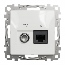 RJ45 CAT6 UTP -TV інд Білий Sedna Design, Білий, Sedna Design & Elements