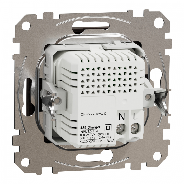 USB роз А+С 2,4 А Венге Sedna Elements, Венге, Sedna Design & Elements