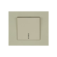 Вимикач 1-клв. з підсвіткою Grano Кремовий, Крем, Вимикач з підсвіткою