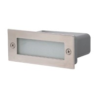 Світлодіодний світильник тротуарний PERLE, Матовий хром, Світильники вуличні LED