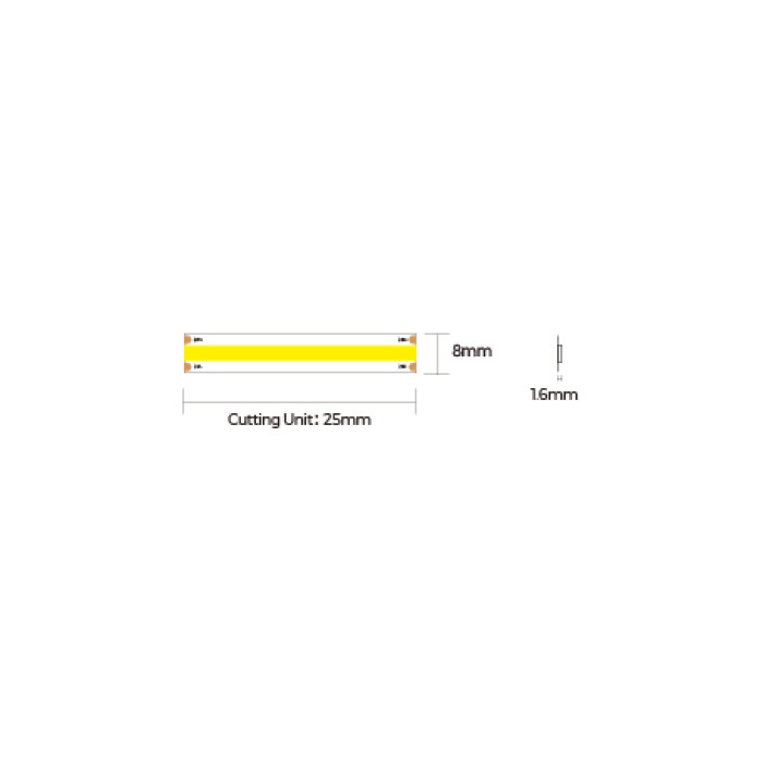 LED стрічка COLORS COB-24V-IP20 8W 680Lm 6500K 5м (DF6-24V-8mm-W)