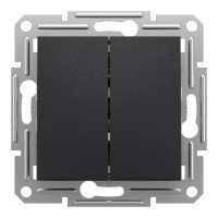 2-КЛ. ВИМИКАЧ КНОПК. ASFORA АНТАЦИТ, Asfora