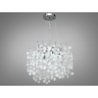Вишукана новинка, кришталева люстра Гліцинія на 6 ламп, хром
