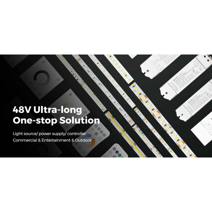 LED стрічка COLORS 80-2835-48V-IP20 5.8W 650Lm 4000K 5м (D880-48V-10mm-NW)