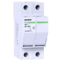 Тримач-роз'єднувач запобіжників; типорозмір 10x38mm 2P 32A, без індикатора