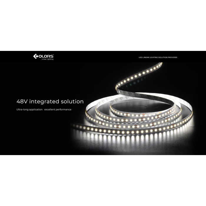 LED стрічка COLORS 144-2835-48V-IP33 5.4W 580Lm 4000K 5м (DS8144-48V-12mm)
