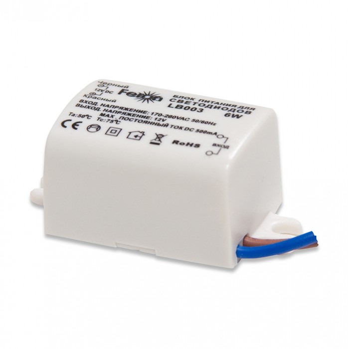 Трансформатор електронний Feron LB003 6W IP20 Трансформатор електронний Feron LB003 6W IP20