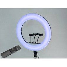 RGB селфі лампа з пультом, 45см, без штатива, живлення 220В, RGB лампи