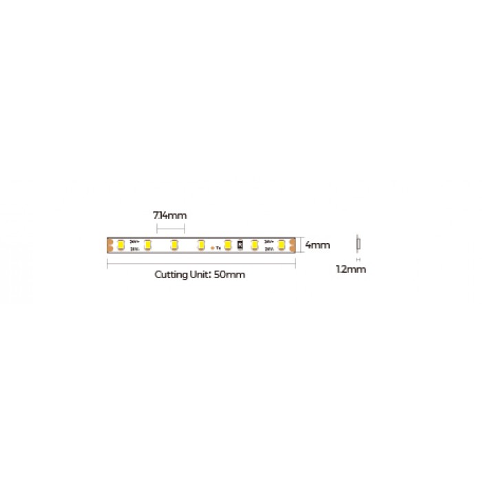LED стрічка COLORS 140-2216-24V-IP20 6.6W 685Lm 3000K 5м (D6140-24V-4mm-WW)