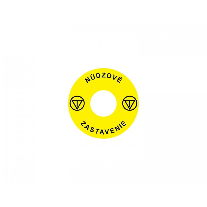 Emergency Stop наклейка для Ex9P1 H, 60 mm, 3М основа, жовта, SK