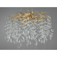 Чарівна новинка, кришталева люстра підвісна на 8 ламп, золото