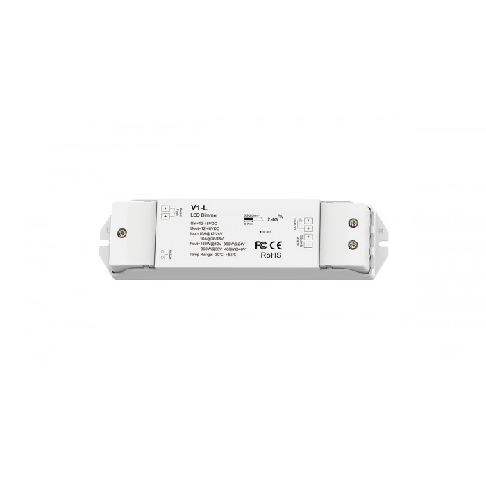 LED-контролер DEYA 12-48VDC, 15A*1CH, PUSH-DIM (V1-L)