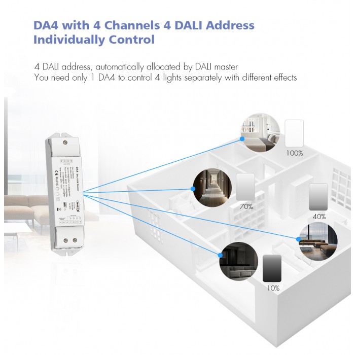 LED-димер DEYA 12-24VDC, 15A*1CH DT6 (DA1)